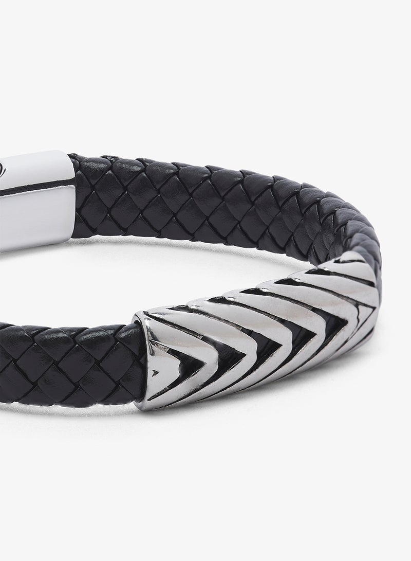 Seventy Five Faux Leather Bracelet with Magnetic Clasp - Image 3